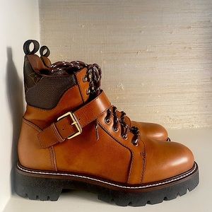 LOUIS VUITTON brown leather boots